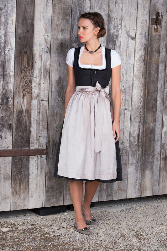 Dirndl "Annalena" aus edlem Leinen/Seidenbrokat